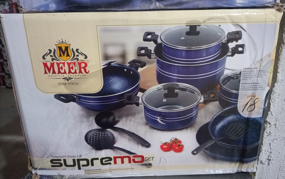 MEER Non-Stick Cookware Tampered Glass Lid Supremo Set MEER Non-Stick Cookware Tampered Glass Lid Supremo Set